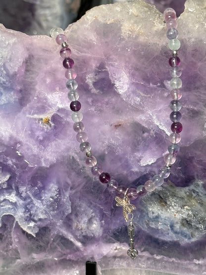 The Achiever Collection: Fluorite Dragonfly Necklace