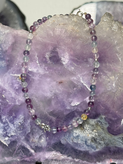 The Achiever Collection: Fluorite Dragonfly Anklet