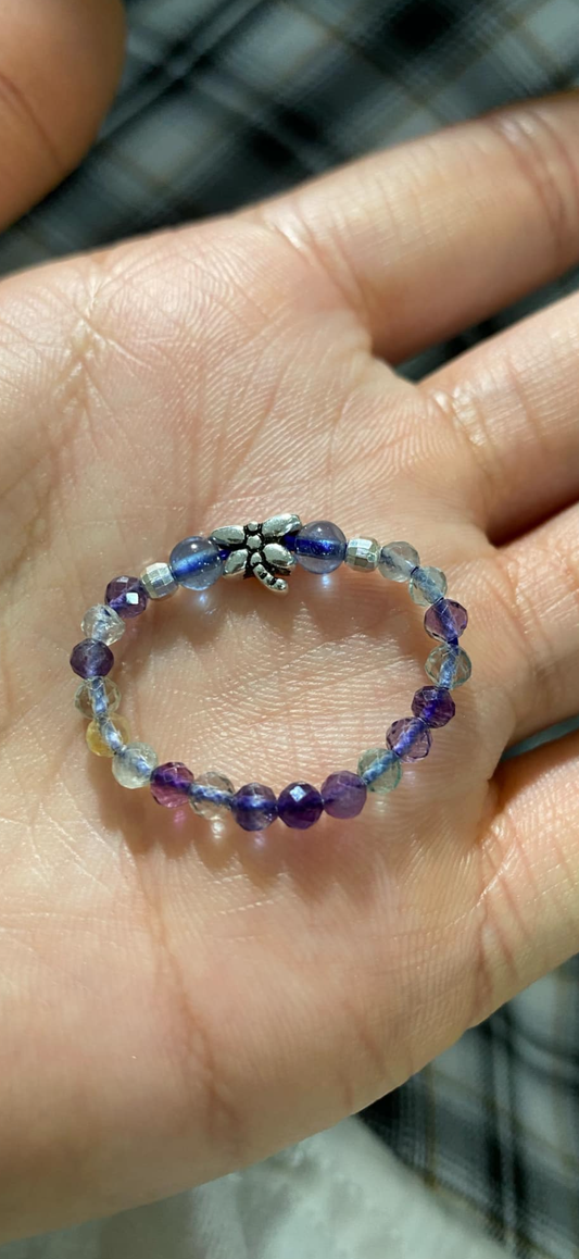 The Achiever Collection: Fluorite Dragonfly Stretch Ring