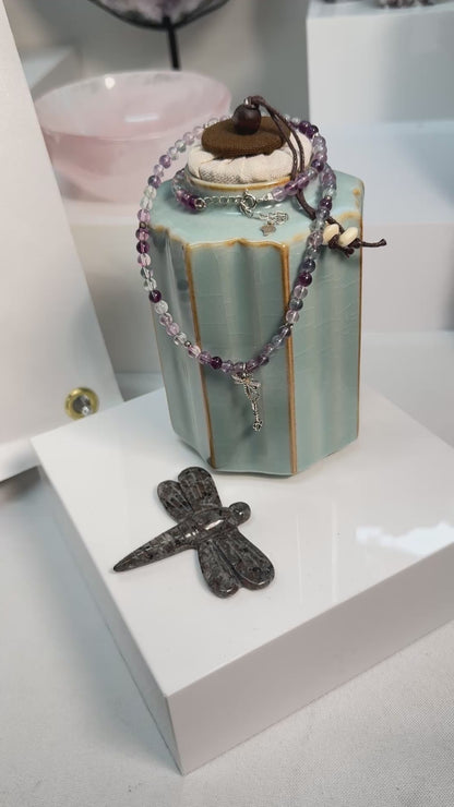 The Achiever Collection: Fluorite Dragonfly Necklace